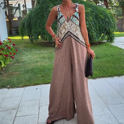 Vintage Chic Overall med Djup V-ringning