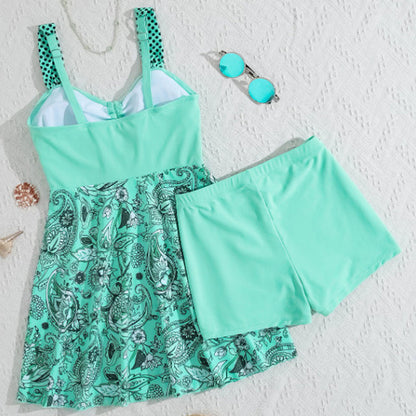 🔥👙Strap Top & åtsittande badshorts Separerbara badkläder