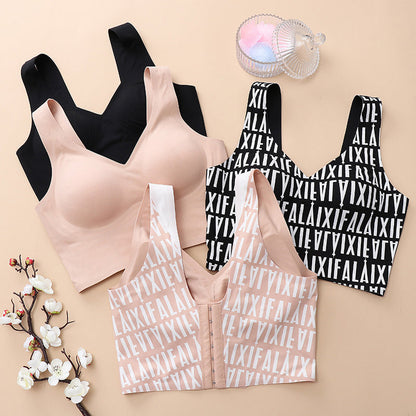 Trådlös V-ringad tank-bh för kvinnor i större storleka