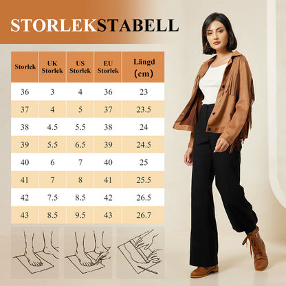 👢Fotvalvsstöd damstövlar med rund tå och sidodragkedja