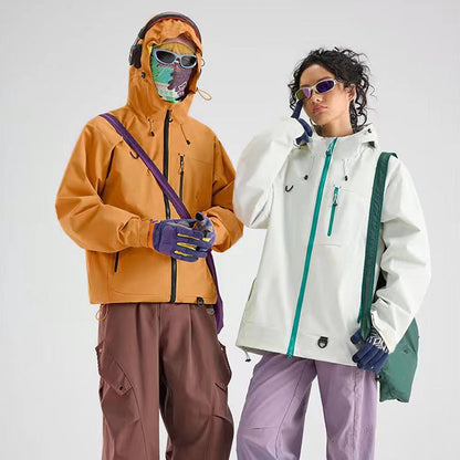 Vattentät sportjacka med huva för utomhusbruk