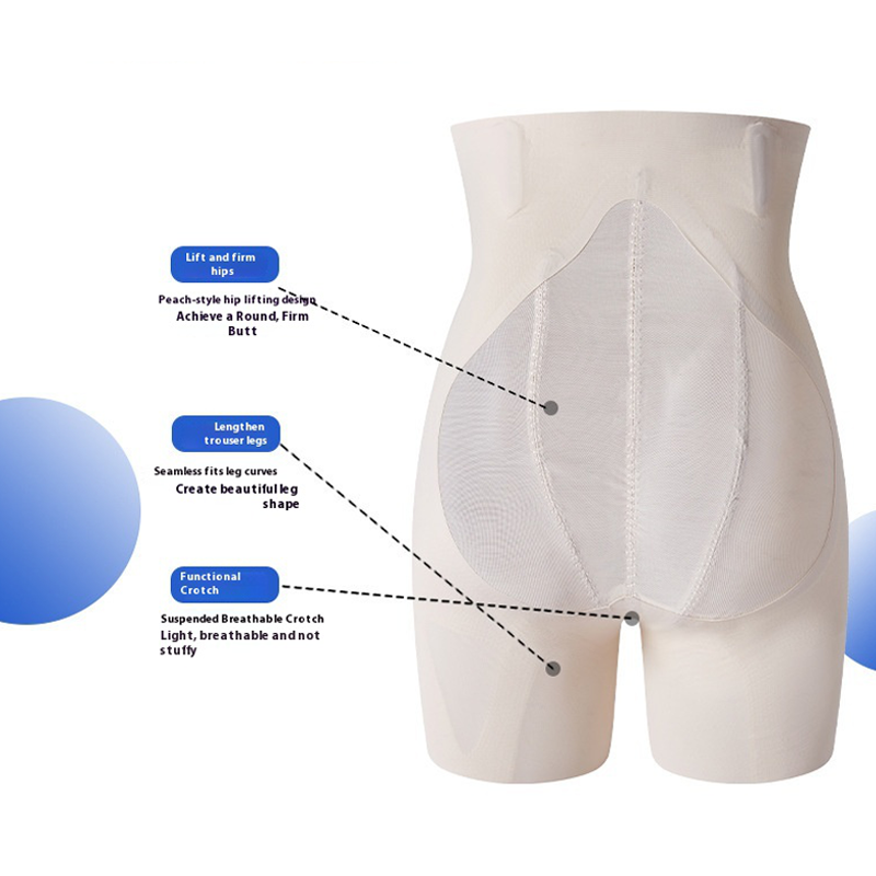 Högmidjade formande shorts med rumplyft