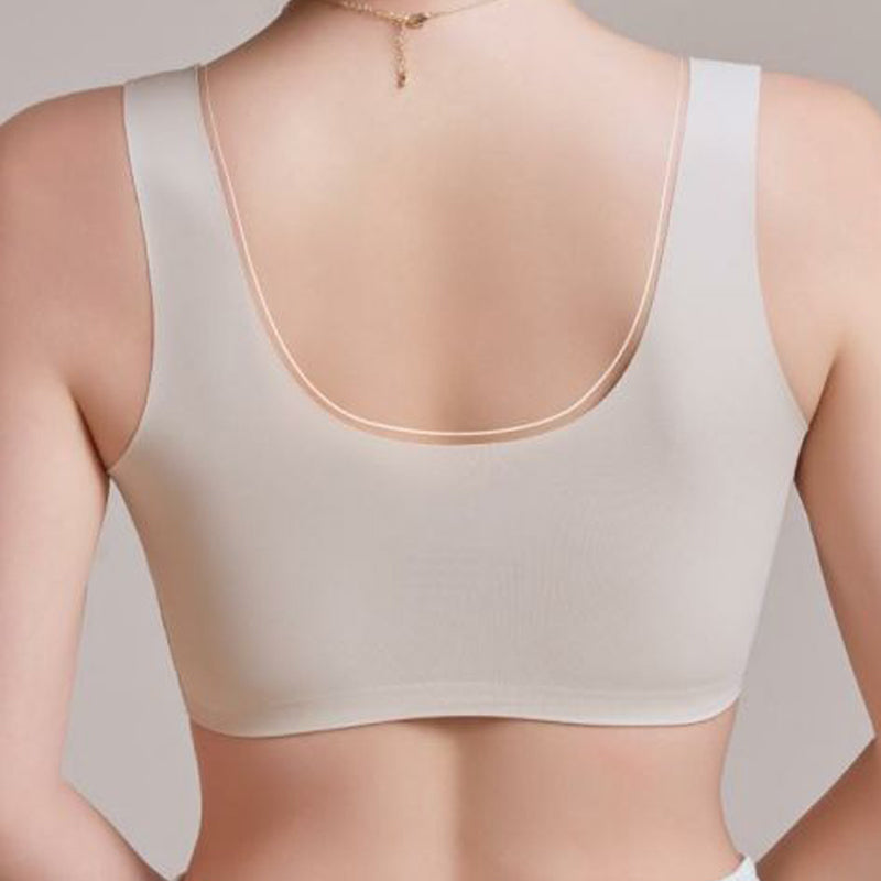 Bekväm behå med spänne fram och utan bygel, sömlös