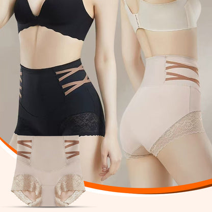 Högmidjade magplastikkirurgiska spetsformande trosor