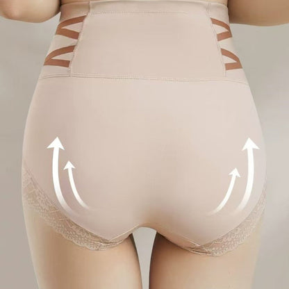 Högmidjade magplastikkirurgiska spetsformande trosor