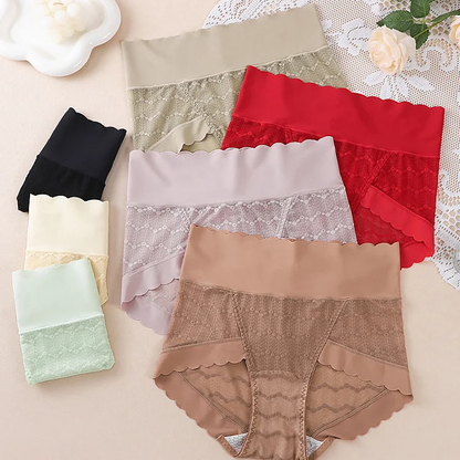 Andningsaktiva sömlösa spetstrosor med hög midja