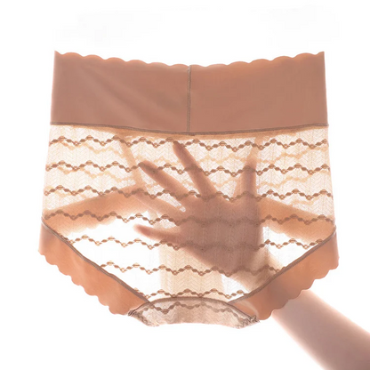 Andningsaktiva sömlösa spetstrosor med hög midja