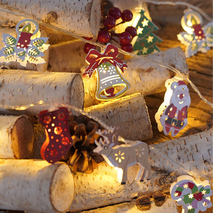 LED-ljusslinga med jultomtenmotiv