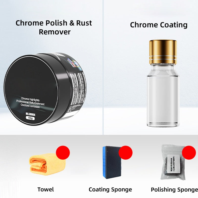 🔥Köp 3 få 1 gratis🔥Car Chrome Polish & Rust Remover Kit