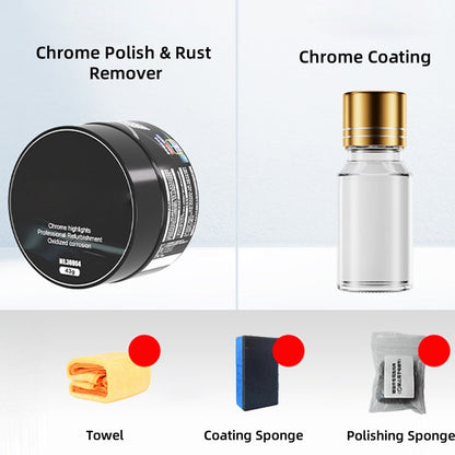 🔥Köp 3 få 1 gratis🔥Car Chrome Polish & Rust Remover Kit
