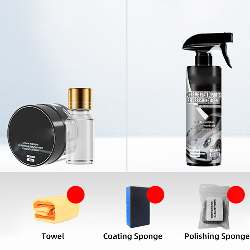 🔥Köp 3 få 1 gratis🔥Car Chrome Polish & Rust Remover Kit