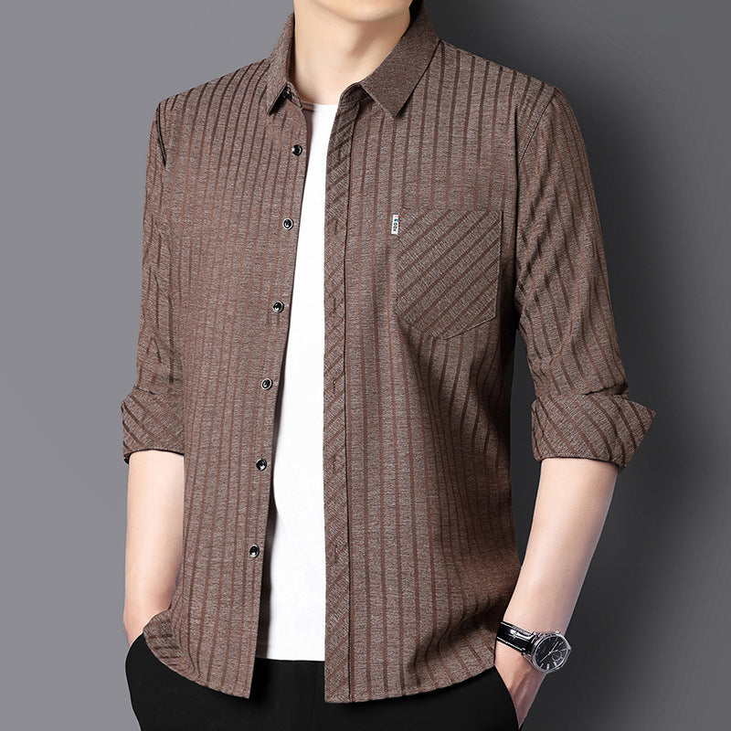 🔥Rea🔥Casual skjorta med revers för män för höst och vinter