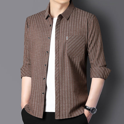 🔥Rea🔥Casual skjorta med revers för män för höst och vinter