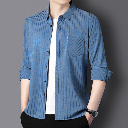 🔥Rea🔥Casual skjorta med revers för män för höst och vinter