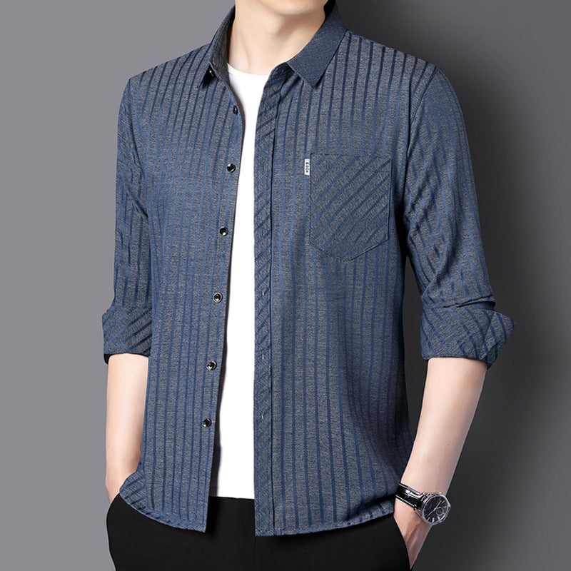 🔥Rea🔥Casual skjorta med revers för män för höst och vinter
