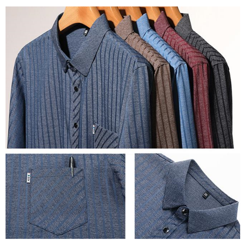 🔥Rea🔥Casual skjorta med revers för män för höst och vinter