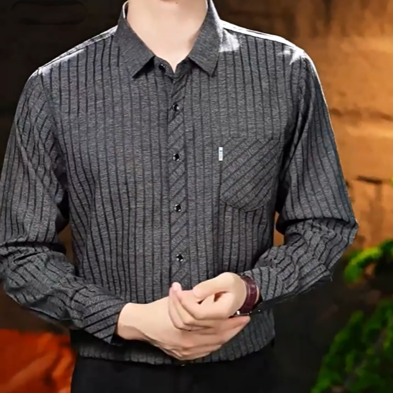 🔥Rea🔥Casual skjorta med revers för män för höst och vinter