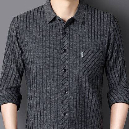 🔥Rea🔥Casual skjorta med revers för män för höst och vinter