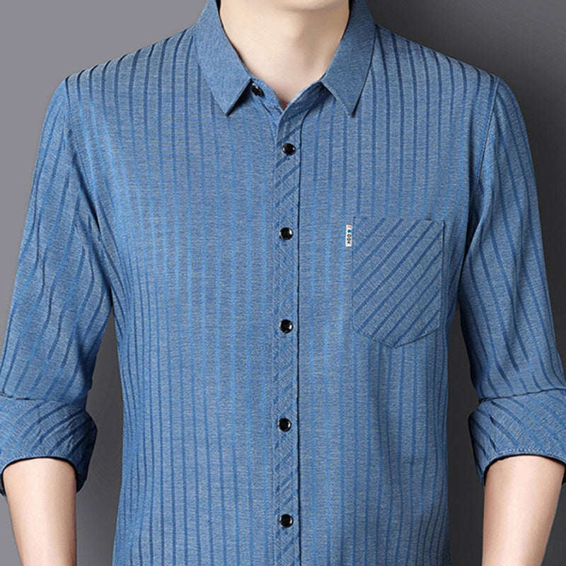 🔥Rea🔥Casual skjorta med revers för män för höst och vinter