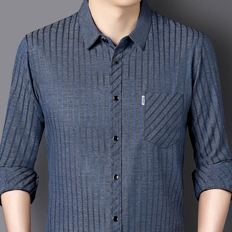🔥Rea🔥Casual skjorta med revers för män för höst och vinter