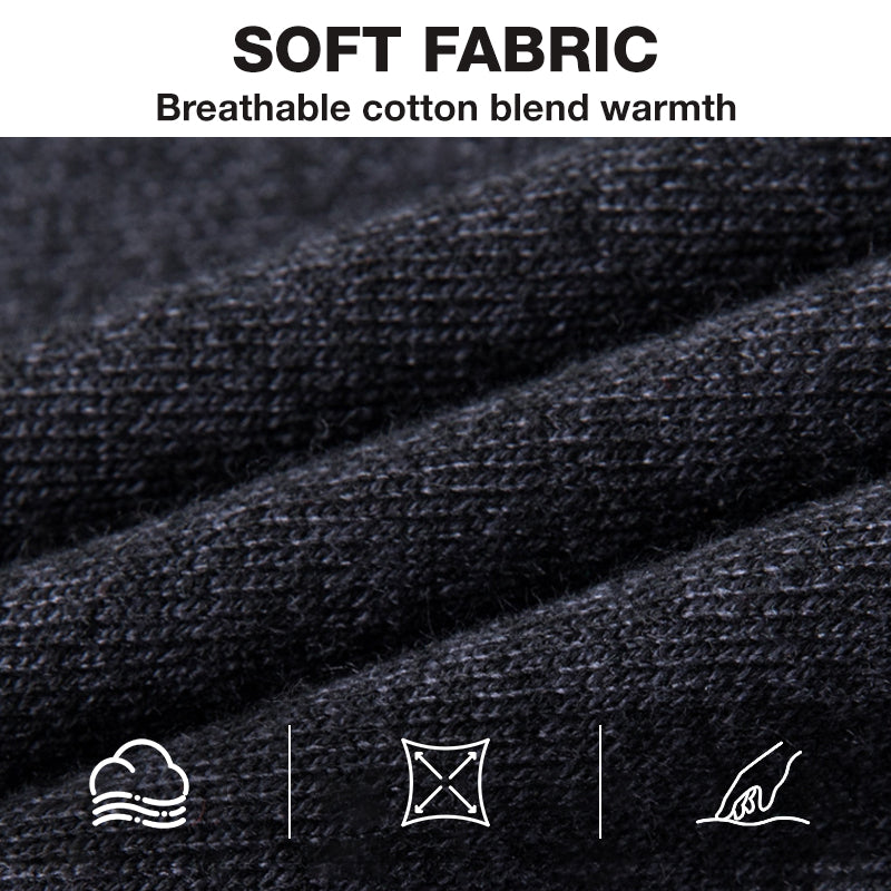 Klassisk enfärgad stickad tröja för herr