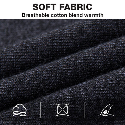 Klassisk enfärgad stickad tröja för herr