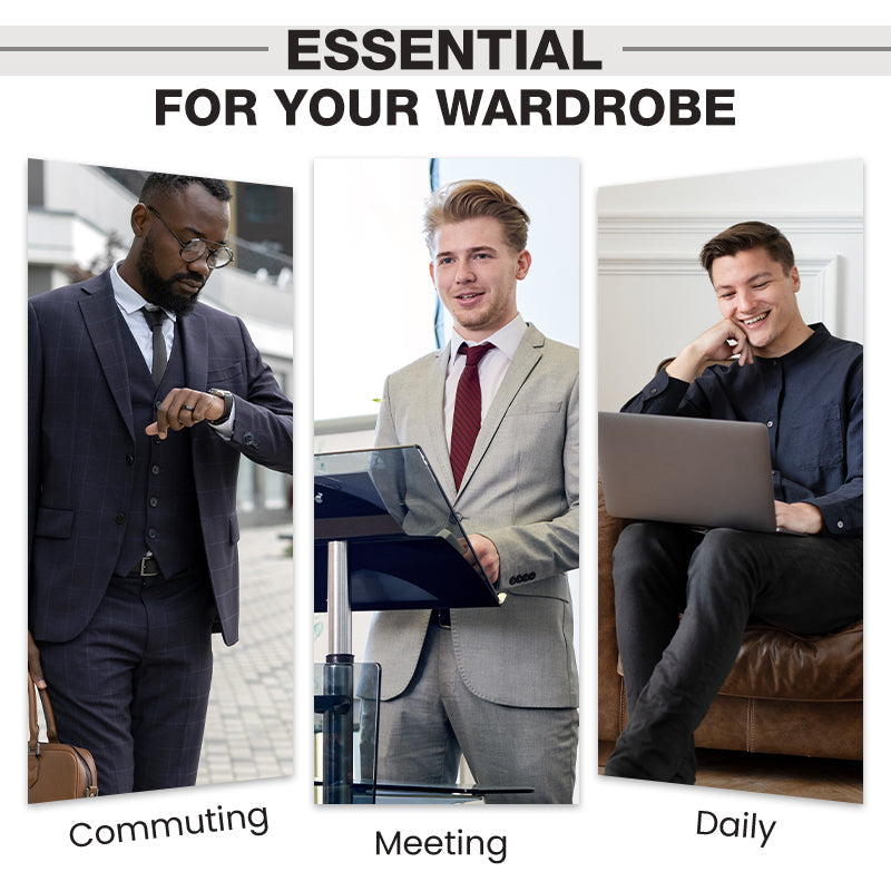 Klassisk enfärgad stickad tröja för herr