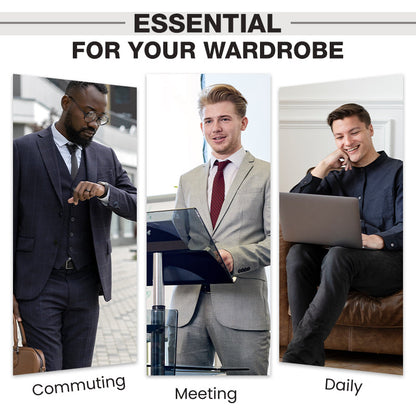 Klassisk enfärgad stickad tröja för herr