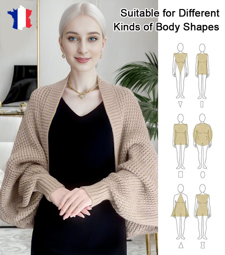 Idealisk gåva - Stickad mjuk sjal halsduk kofta för kvinnor