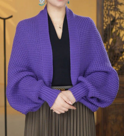 Idealisk gåva - Stickad mjuk sjal halsduk kofta för kvinnor