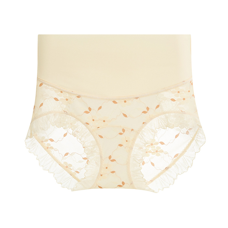 Andningsaktiva, sömlösa spetstrosor med hög midja för kvinno