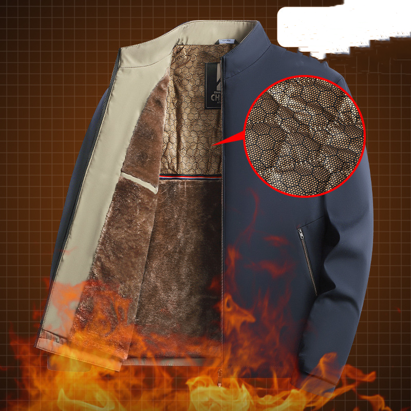 Varm arbetsjacka med ståkrage och hel dragkedja för her