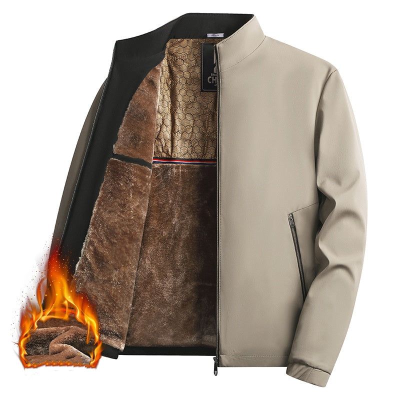 Varm arbetsjacka med ståkrage och hel dragkedja för her