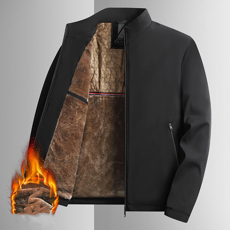 Varm arbetsjacka med ståkrage och hel dragkedja för her