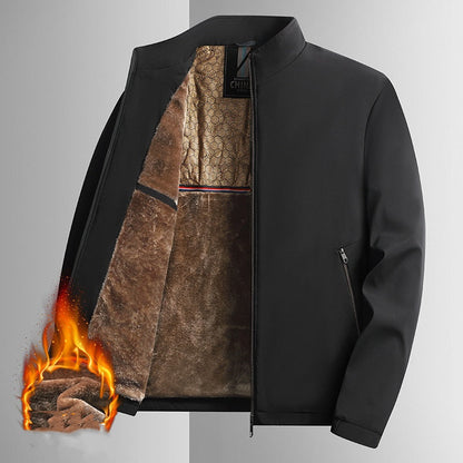 Varm arbetsjacka med ståkrage och hel dragkedja för her