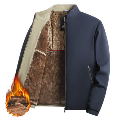 Varm arbetsjacka med ståkrage och hel dragkedja för her