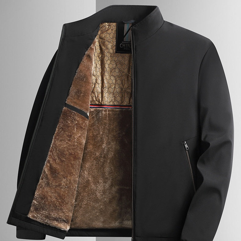 Varm arbetsjacka med ståkrage och hel dragkedja för her