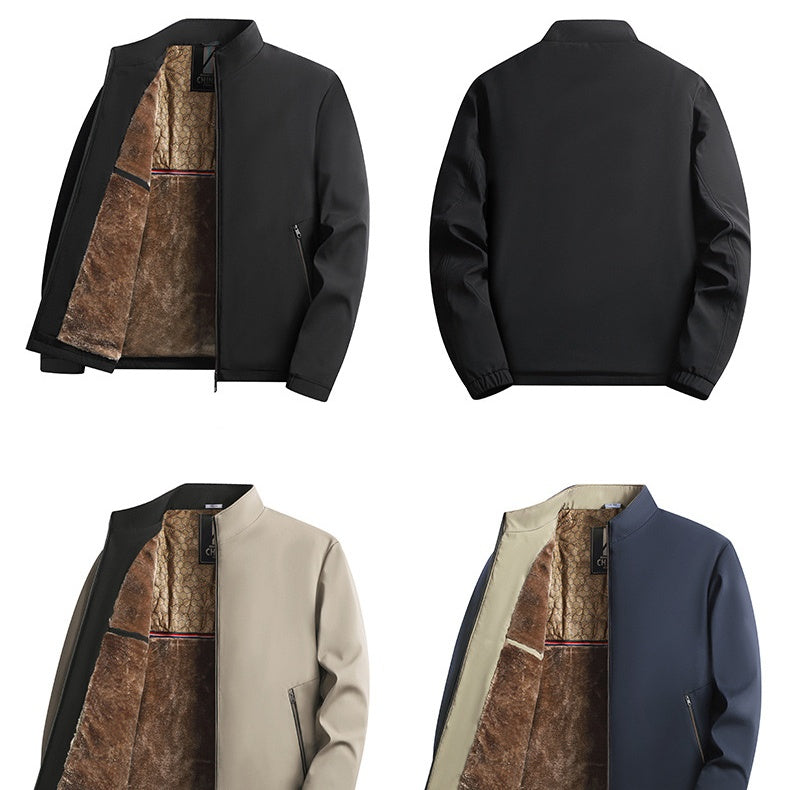 Varm arbetsjacka med ståkrage och hel dragkedja för her