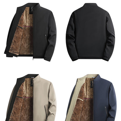 Varm arbetsjacka med ståkrage och hel dragkedja för her