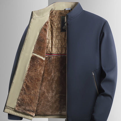 Varm arbetsjacka med ståkrage och hel dragkedja för her