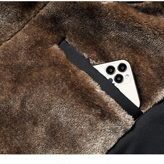 Varm arbetsjacka med ståkrage och hel dragkedja för her