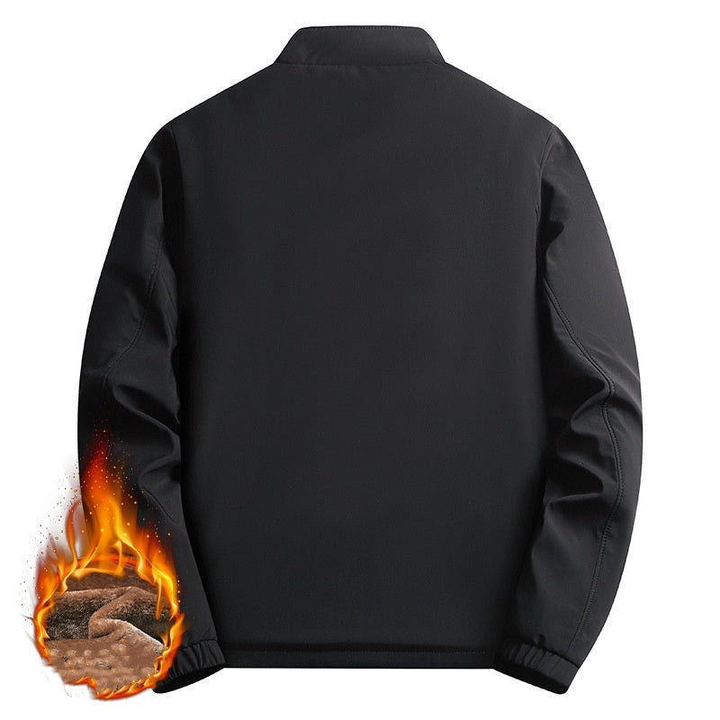 Varm arbetsjacka med ståkrage och hel dragkedja för her