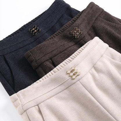 Högmidjade byxor med mikroflärp för kvinno