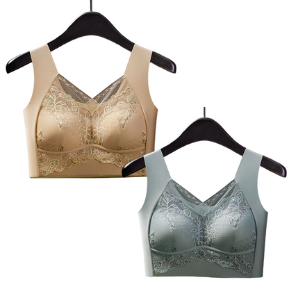 Sömlös BH i spets i västmodel