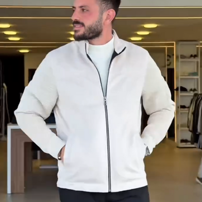 Casual jacka med ståkrage och dragkedja för her