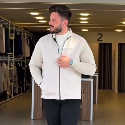 Casual jacka med ståkrage och dragkedja för her