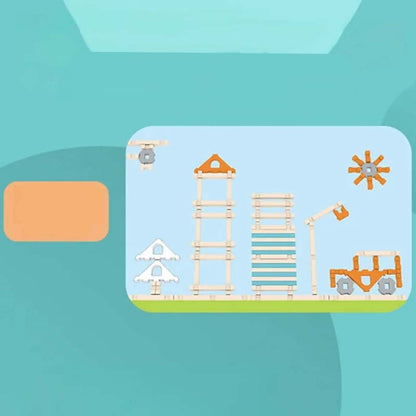 Pedagogiska träklossar（Trähusbyggklossar）