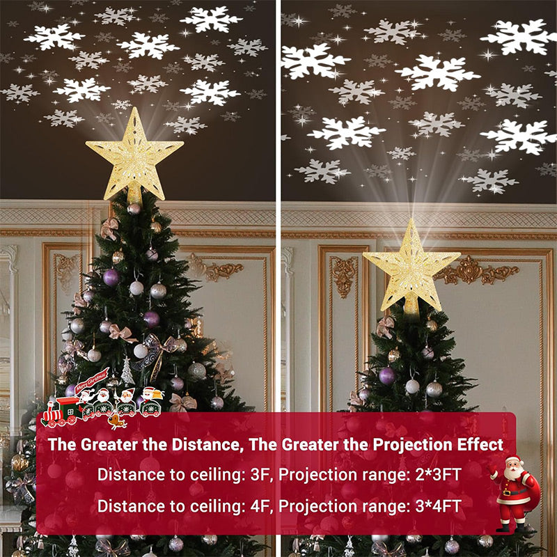 Julgransstjärna & Snöflingebelysning med Projektor