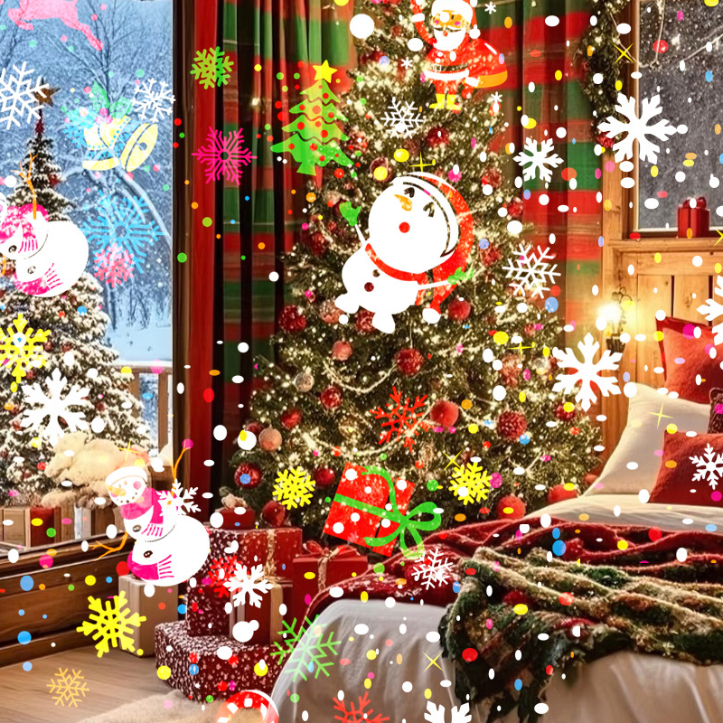 🔥Het försäljning🎅🏻✨USB-LED-projektionslampa med julmotiv