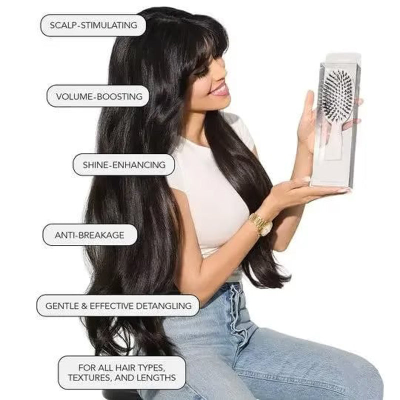 📢💥BLACK FRIDAY-SPECIALPRIS💖🔥Antistatisk luftkudde-trasselborste – Slätare, starkare, blankare hår – Vildsvinsborste